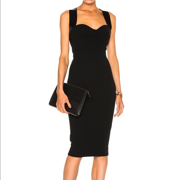 Victoria Beckham Dresses & Skirts - VICTORIA BECKHAM Cross Back Cami Fitted Dress